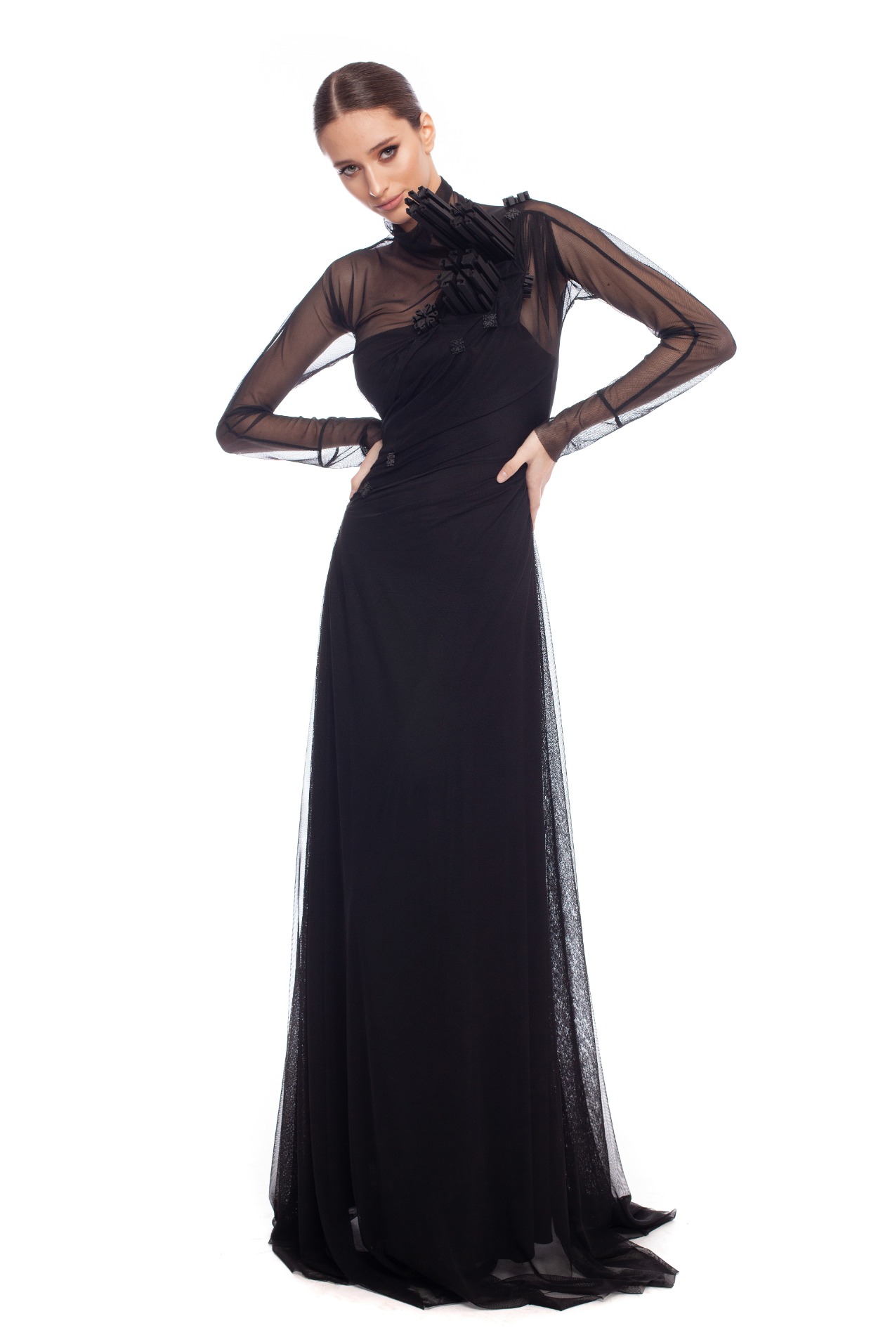 dress with 3D printed details (7007) - Фото №3